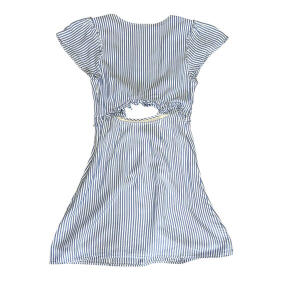Lulu’s Seaport Blue and White Striped Tie-Front Dress XS - Picture 8 of 11